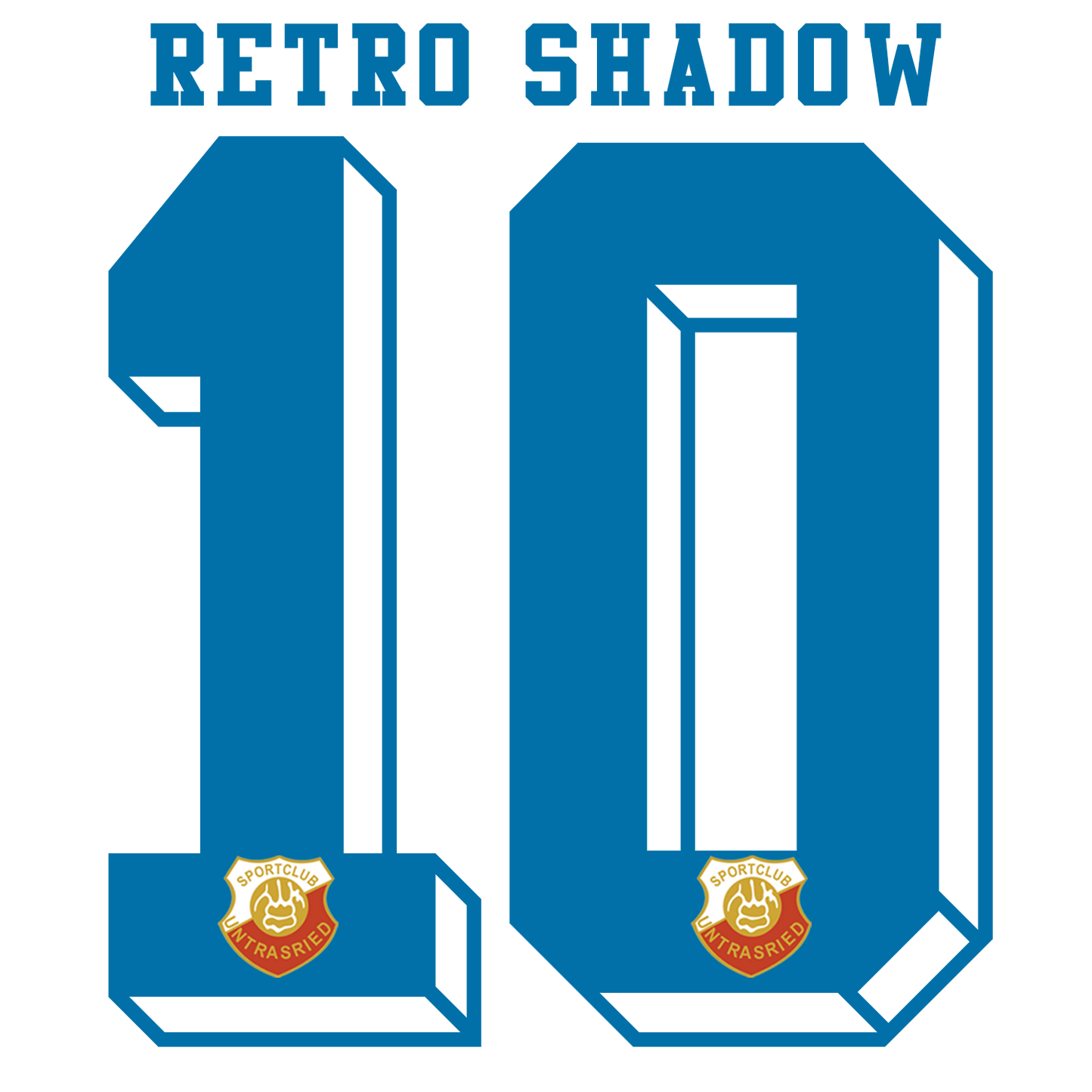 Nummernsatz "Retro Shadow" + Teamlogo druck-guru