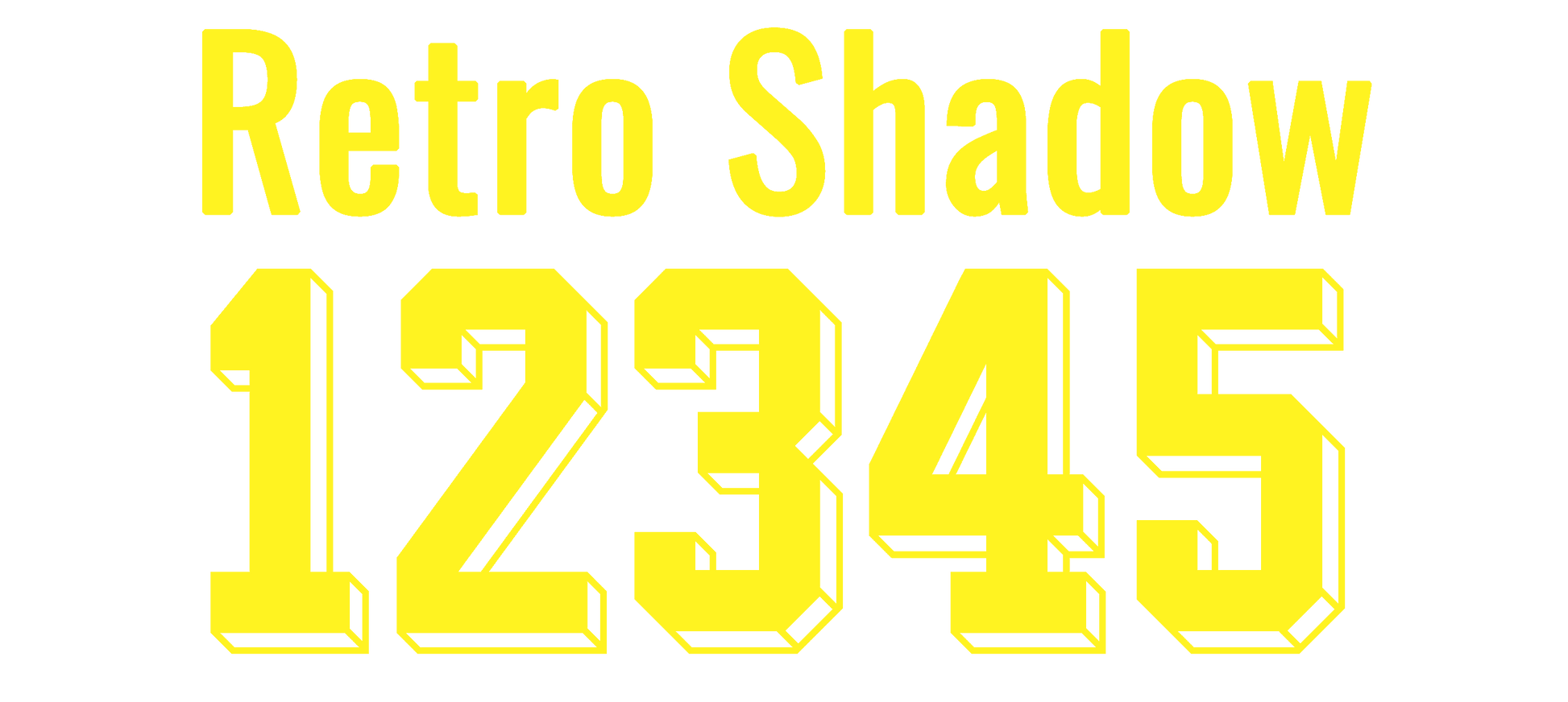 Nummernsatz "Retro Shadow" druck-guru