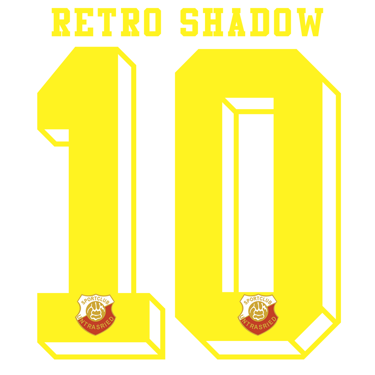 Nummernsatz "Retro Shadow" + Teamlogo druck-guru