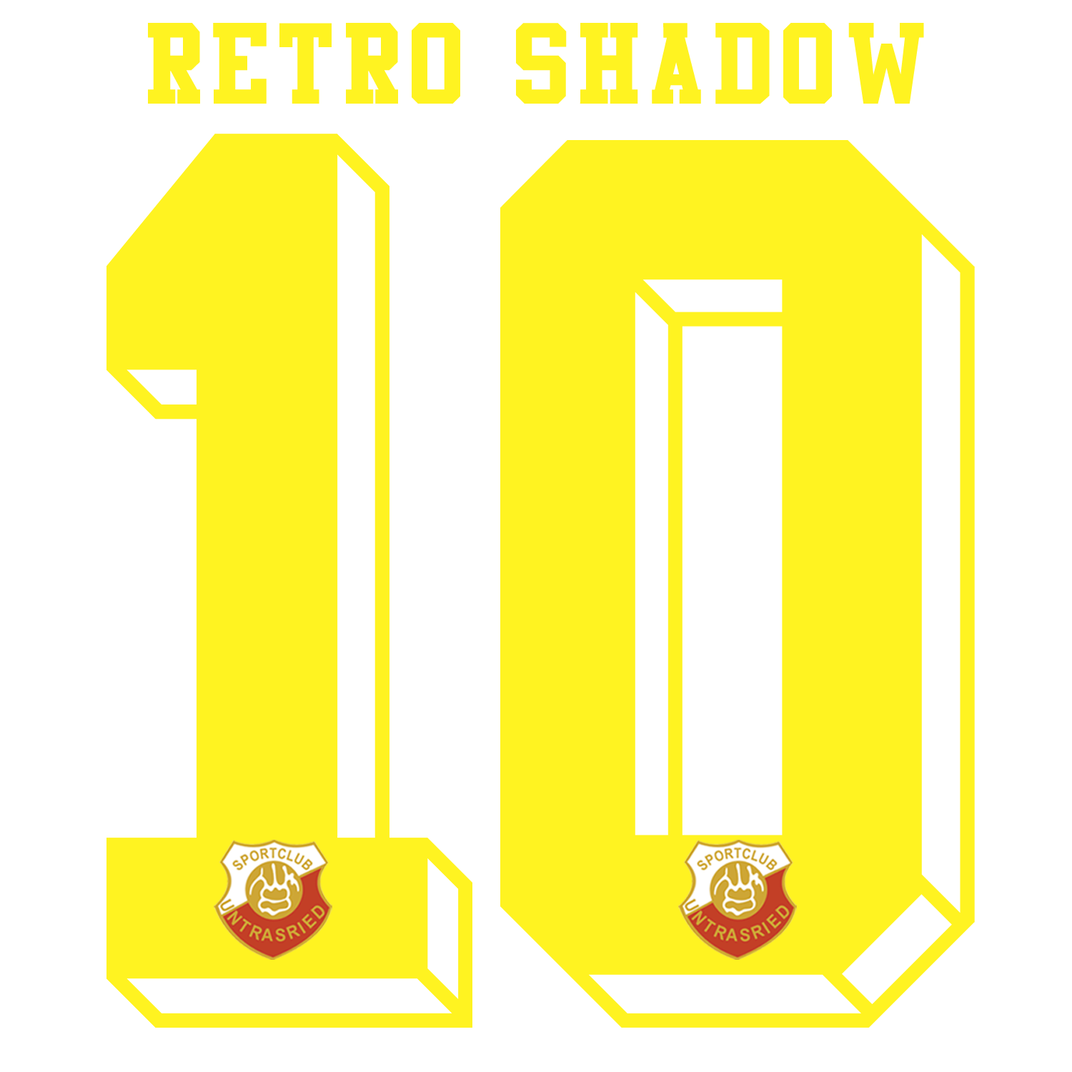 Nummernsatz "Retro Shadow" + Teamlogo druck-guru