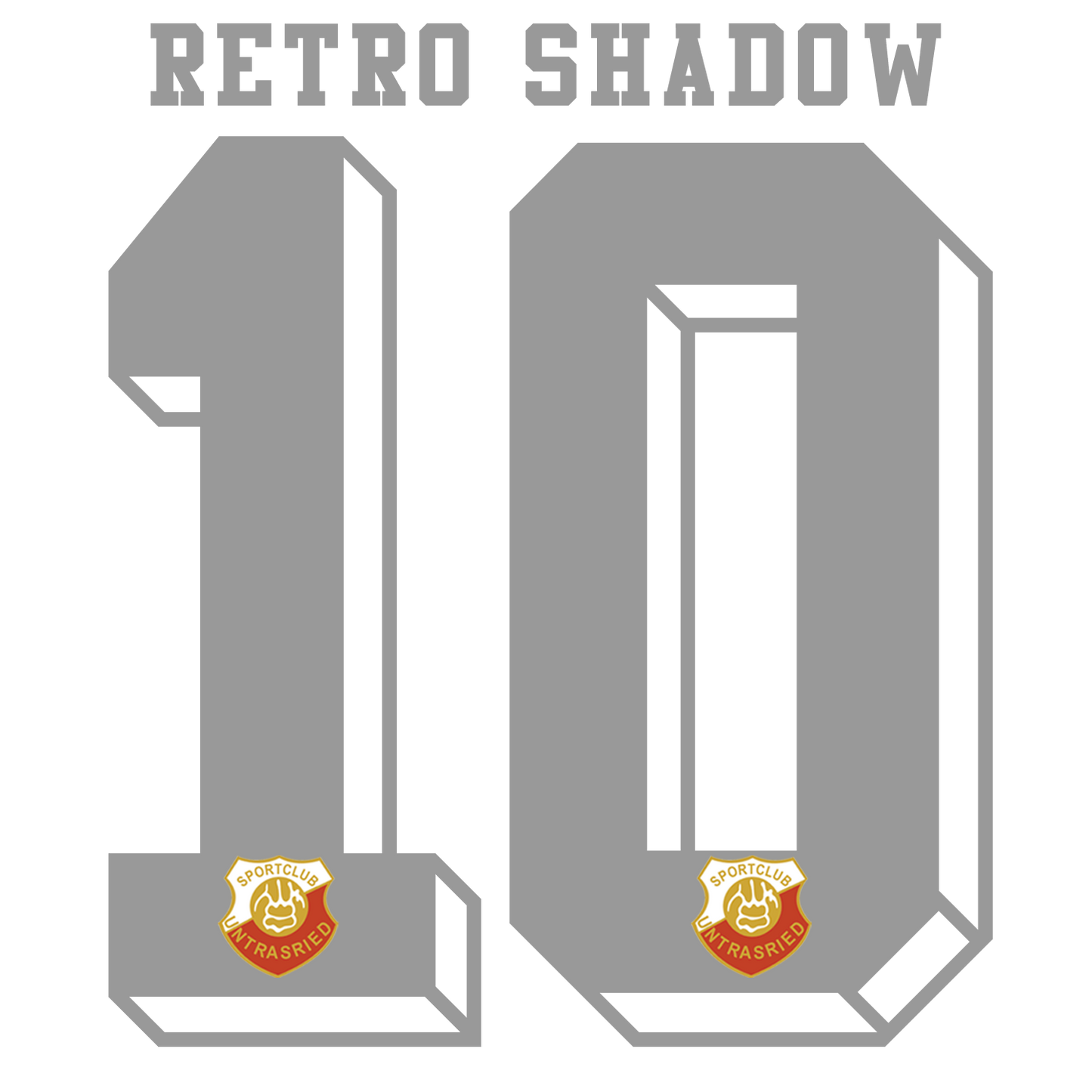 Nummernsatz "Retro Shadow" + Teamlogo druck-guru