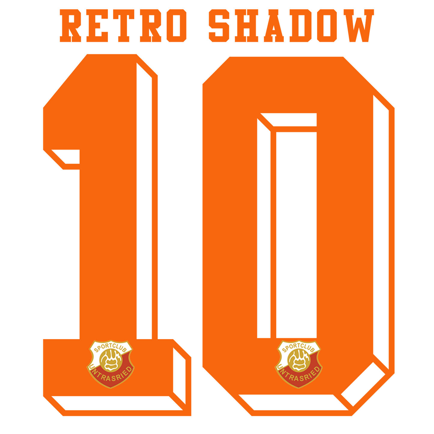 Nummernsatz "Retro Shadow" + Teamlogo druck-guru