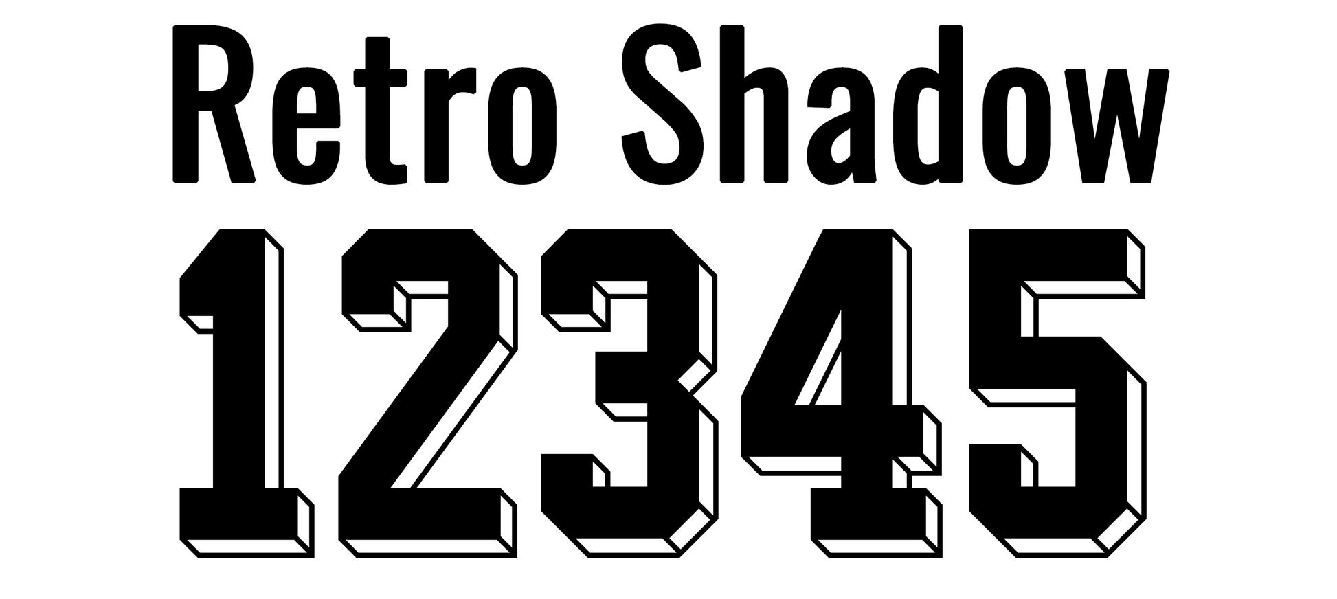 Nummernsatz "Retro Shadow" druck-guru