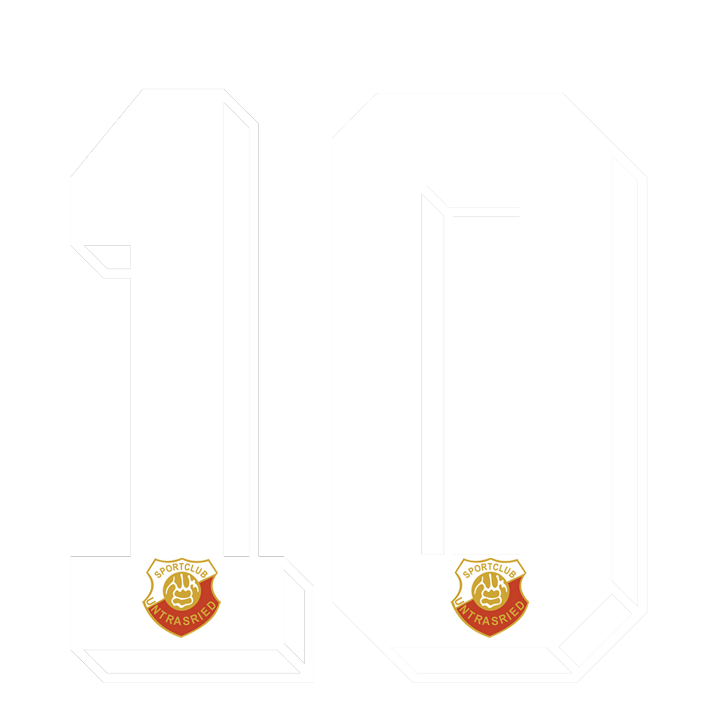 Nummernsatz "Retro Shadow" + Teamlogo druck-guru