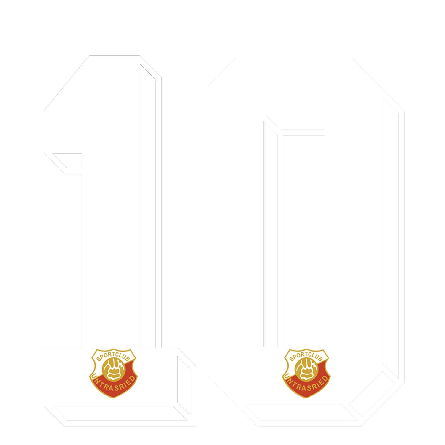 Nummernsatz "Retro Shadow" + Teamlogo druck-guru