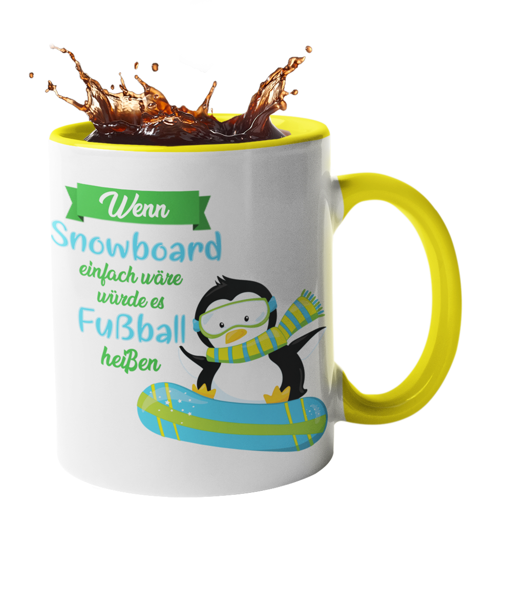 Tasse "Wenn Snowboard einfach wäre..." Handmade-Lifestyle