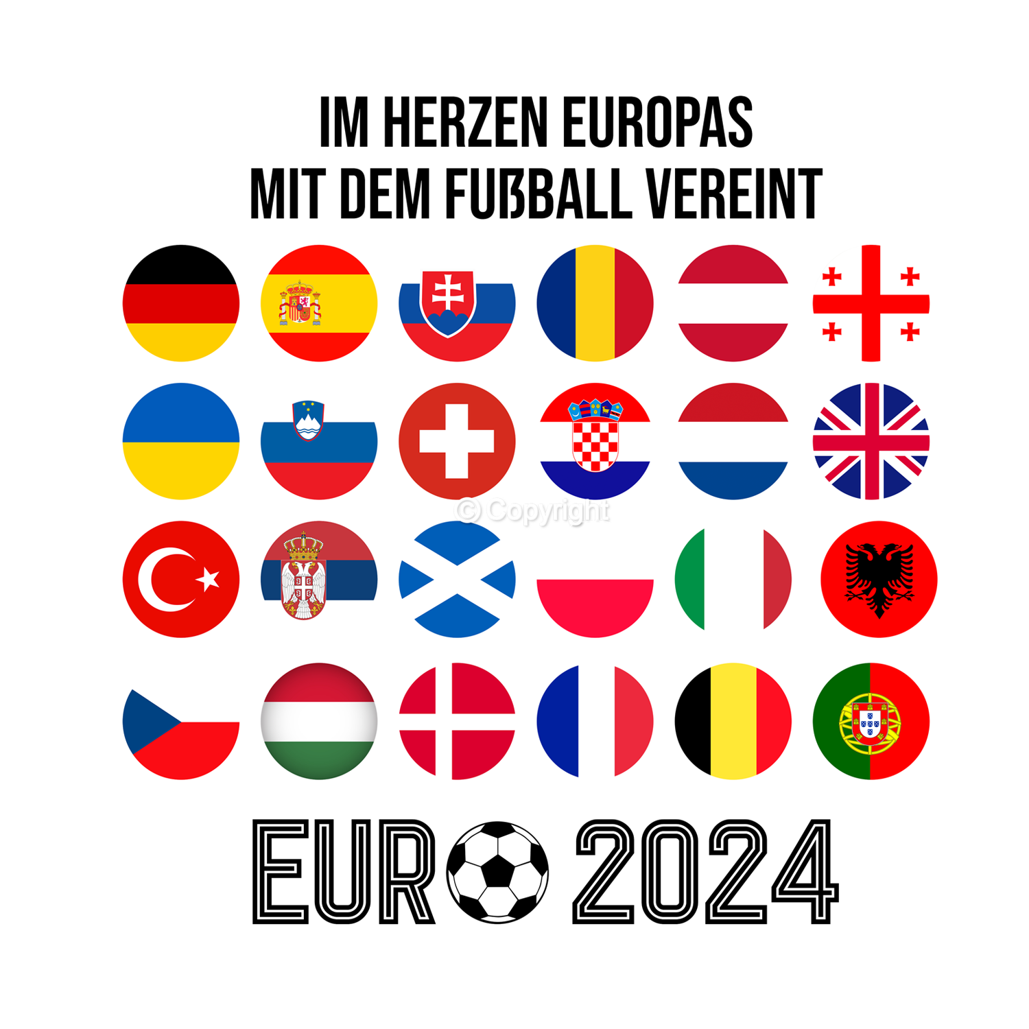 DTF Transfer EM 2024 "IM HERZEN EUROPAS" druck-guru