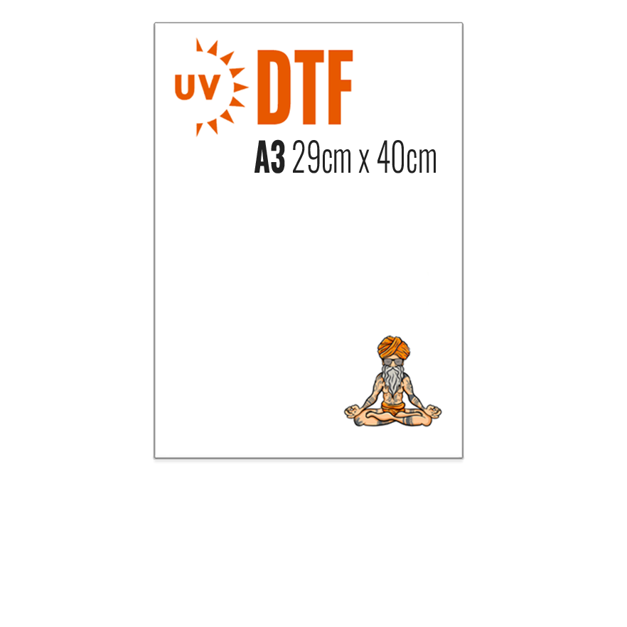 DTF UV AUFKLEBER A3 29cm x 40cm druck-guru