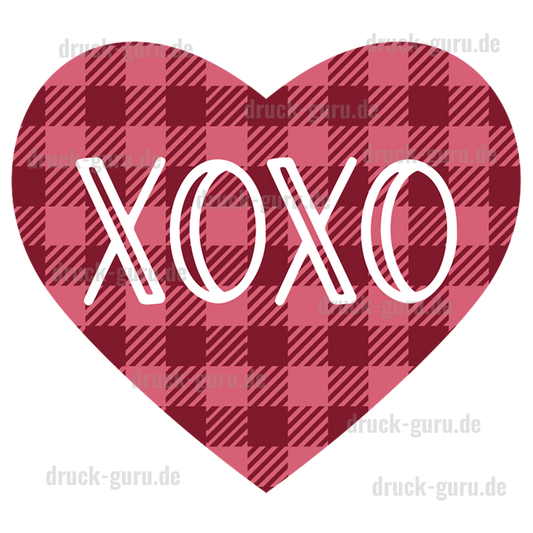 Bügelbild "XO XO Heart" druck-guru