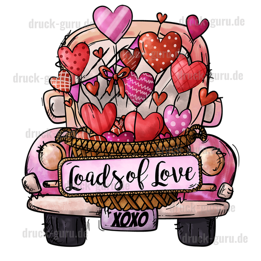 Bügelbild "Loads of Love Truck" druck-guru