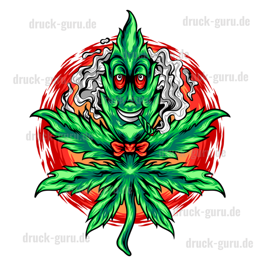 Bügelbild "Green-Cannabis" druck-guru