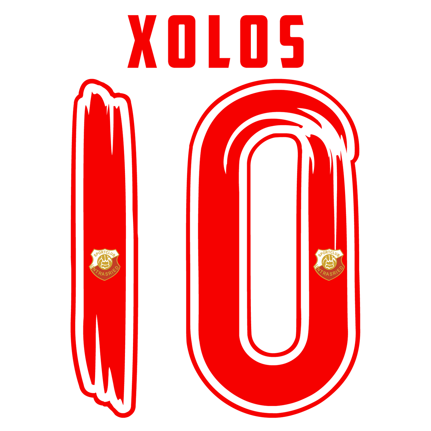 Nummernsatz "Xolos" + Teamlogo druck-guru