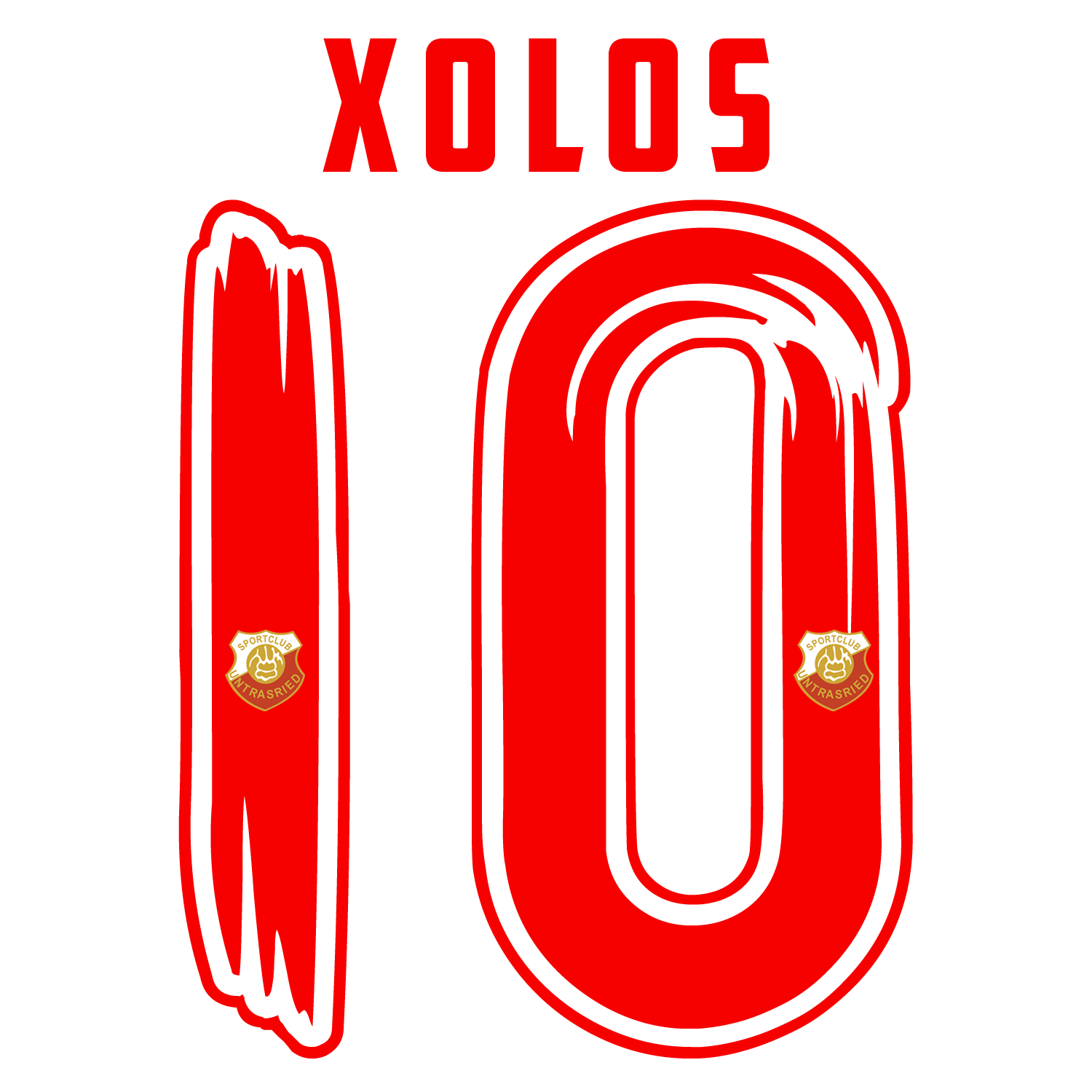 Nummernsatz "Xolos" + Teamlogo druck-guru