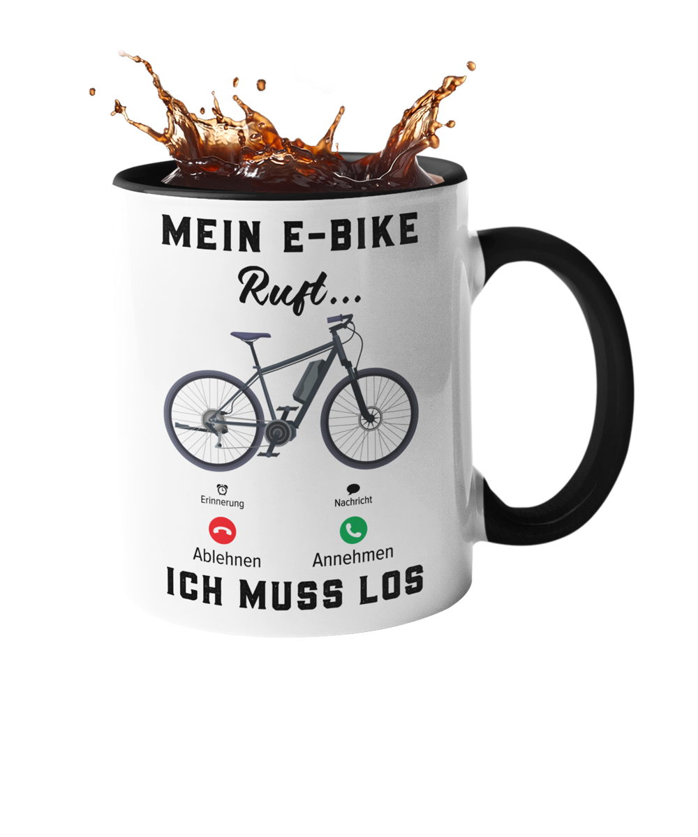 Tasse "Mein E-Bike ruft - Ich muss los" Handmade-Lifestyle