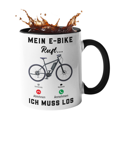 Tasse "Mein E-Bike ruft - Ich muss los" Handmade-Lifestyle