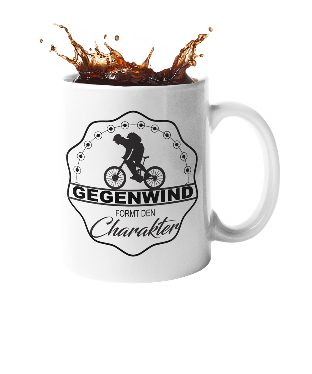 Tasse "Gegenwind formt den Charakter" Handmade-Lifestyle