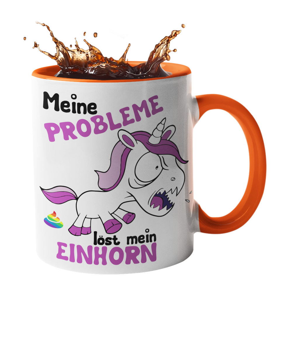 Tasse Einhorn mit Spruch "Meine Probleme" Handmade-Lifestyle