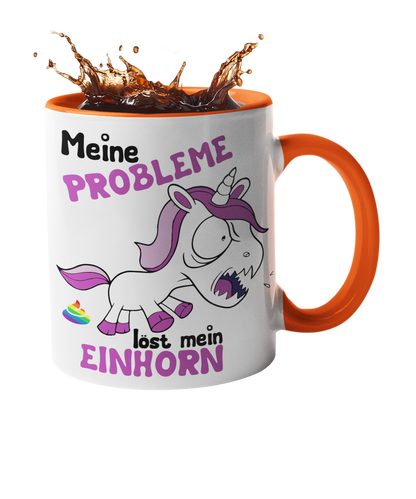 Tasse Einhorn mit Spruch "Meine Probleme" Handmade-Lifestyle