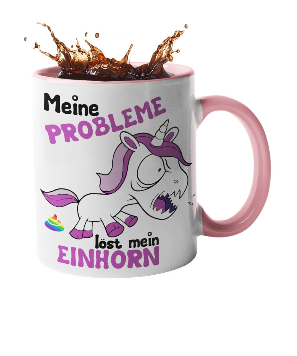 Tasse Einhorn mit Spruch "Meine Probleme" Handmade-Lifestyle