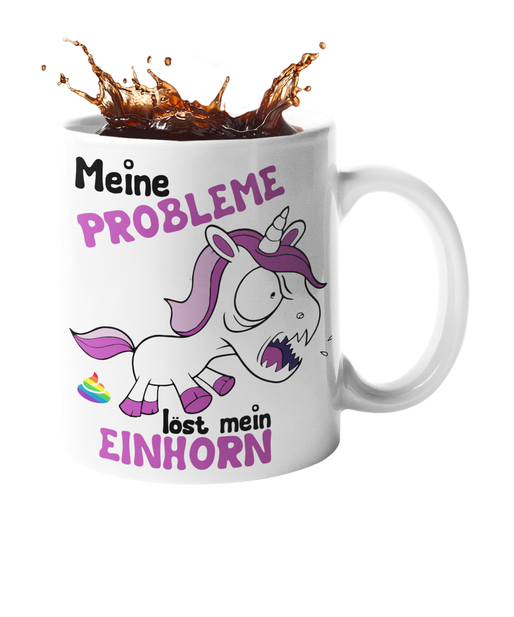 Tasse Einhorn mit Spruch "Meine Probleme" Handmade-Lifestyle