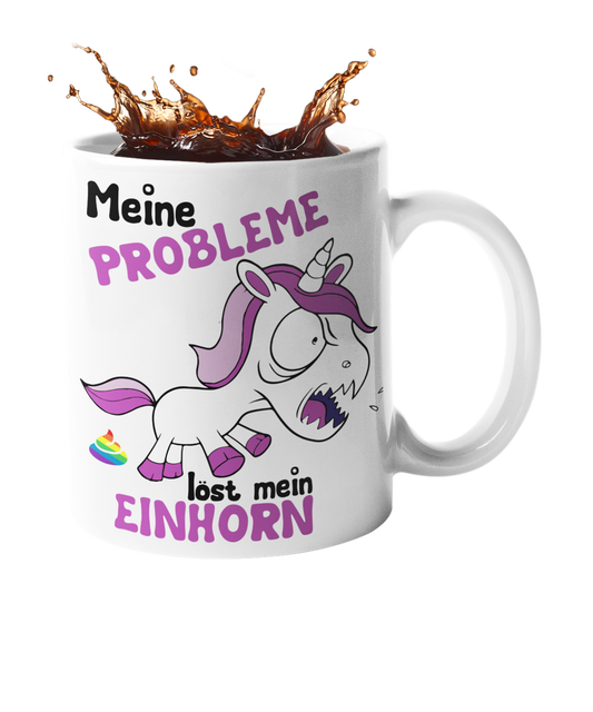 Tasse Einhorn mit Spruch "Meine Probleme" Handmade-Lifestyle