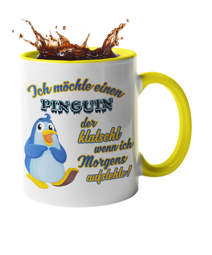 Tasse "Ich möchte einen Pinguin" Handmade-Lifestyle