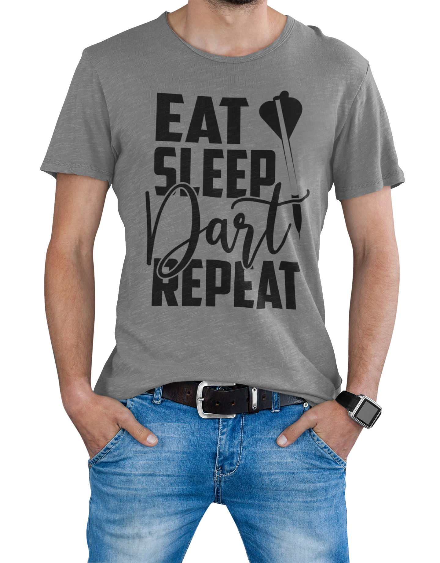 Dart T-Shirt "Eat - Sleep - Dart - Repeat" Handmade-Lifestyle