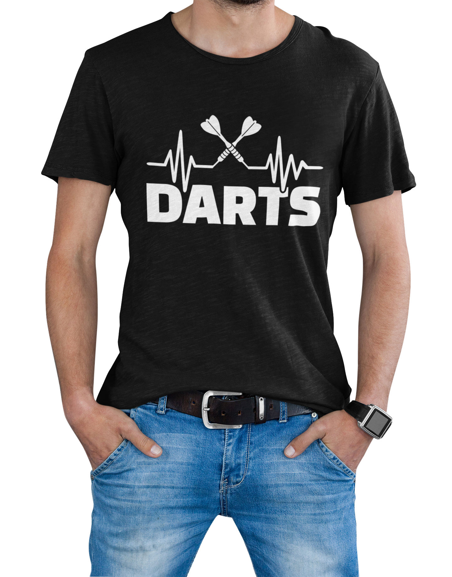 Dart T-Shirt "Dart Heartbeat" Handmade-Lifestyle