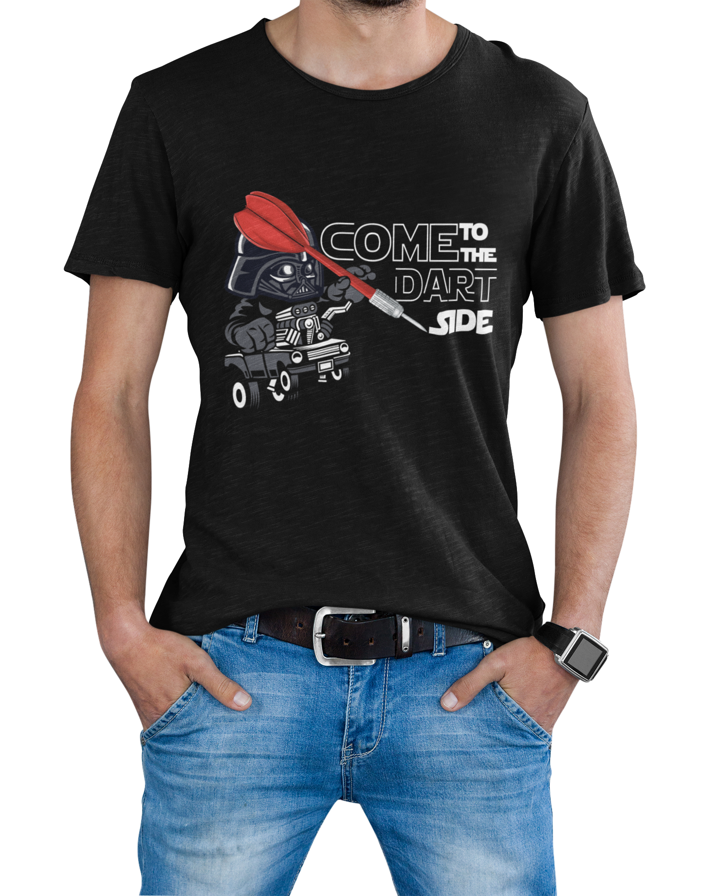 T-Shirt "Come to the Dart Side" Handmade-Lifestyle