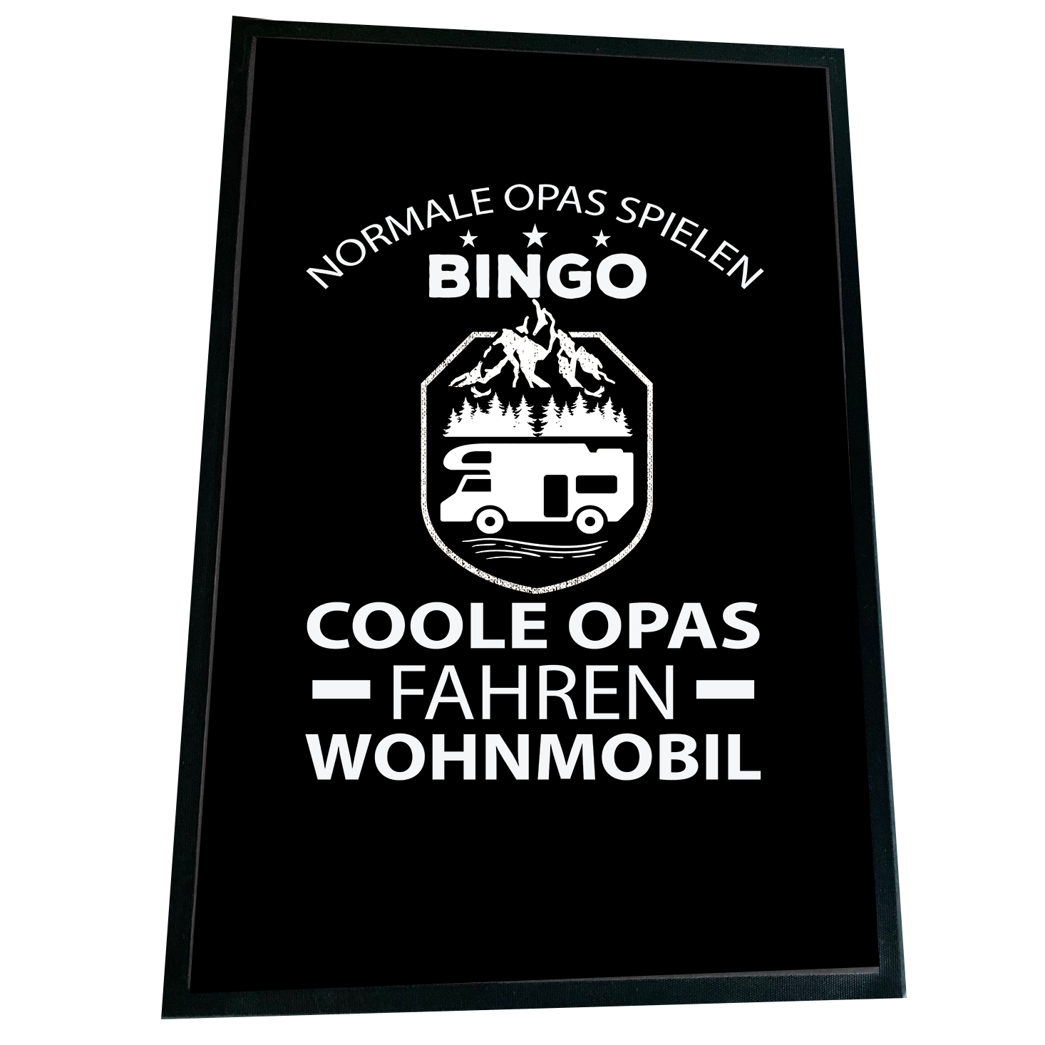 XXL Camping Fußmatte "Normale Opas spielen Bingo" 60x90 cm Handmade-Lifestyle