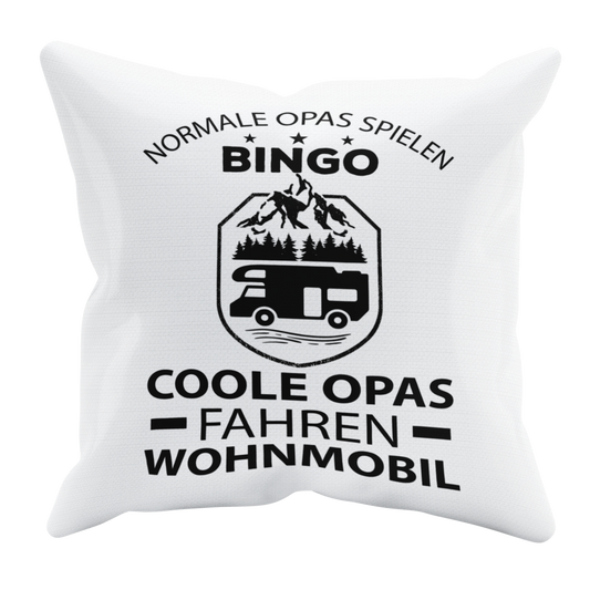 Camping Kissen "Normale Opas spielen Bingo" 40x40 cm Handmade-Lifestyle