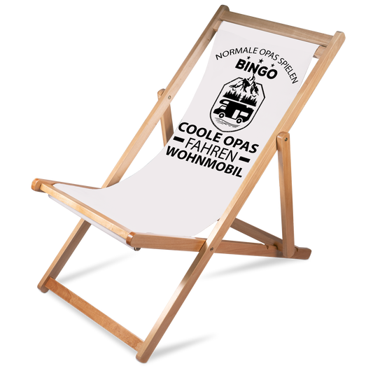 Liegestuhl Camping "Normale Opas spielen Bingo" Handmade-Lifestyle