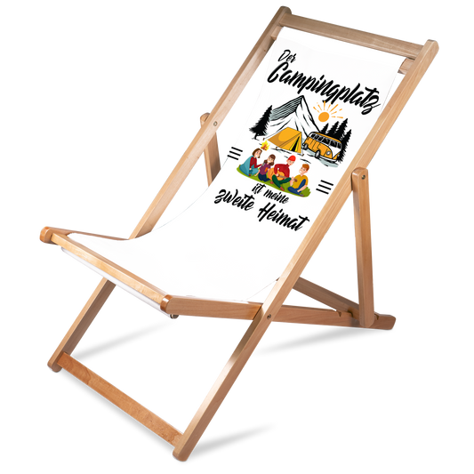 Liegestuhl Camping "Meine zweite Heimat" Handmade-Lifestyle