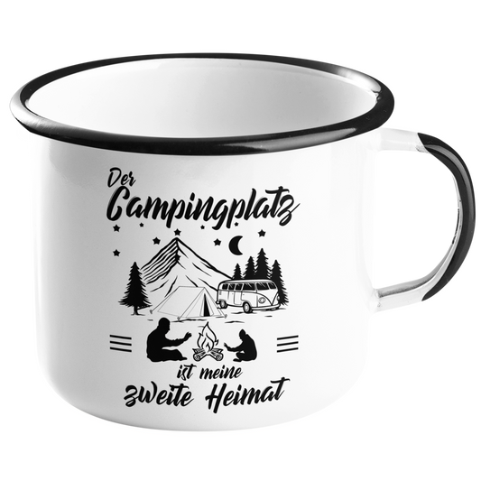 Emailletasse "Meine zweite Heimat" Handmade-Lifestyle