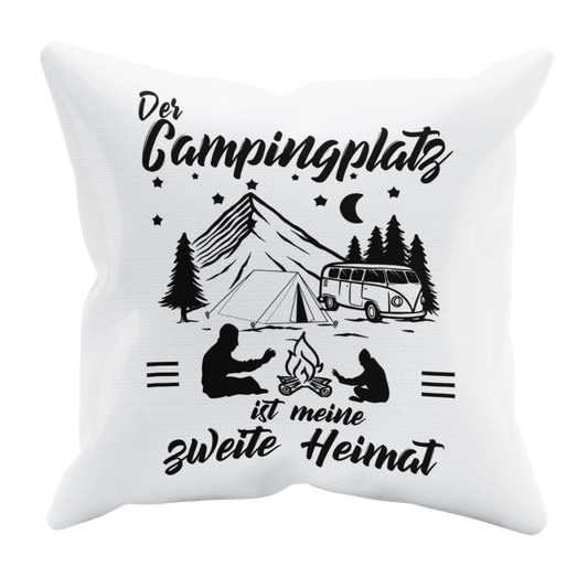 Camping Kissen "Meine zweite Heimat" 40x40 cm Handmade-Lifestyle