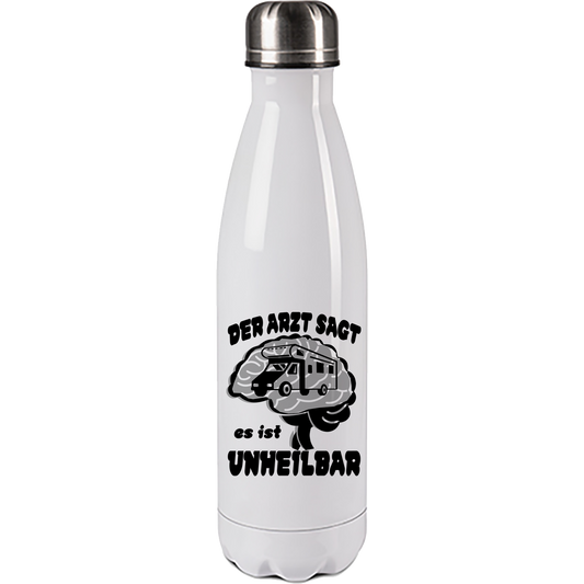 Edelstahl Trinkflasche "Unheilbar" 500ml Handmade-Lifestyle