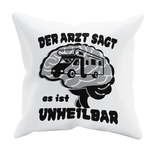 Camping Kissen "Unheilbar" 40x40 cm Handmade-Lifestyle
