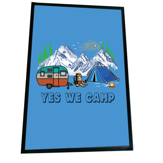 XXL Camping Fußmatte "Yes we camp" 60x90 cm Handmade-Lifestyle