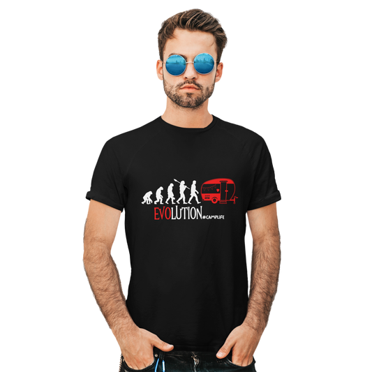 T-Shirt "Evolution Camping" Handmade-Lifestyle