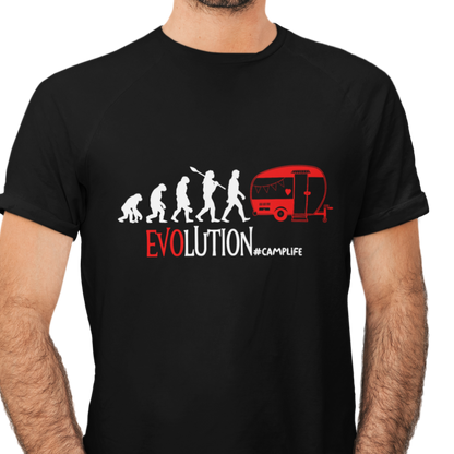 T-Shirt "Evolution Camping" Handmade-Lifestyle