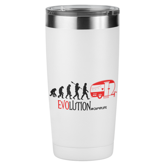 Edelstahl Trinkbecher "Evolution Camping" 420 ml Handmade-Lifestyle