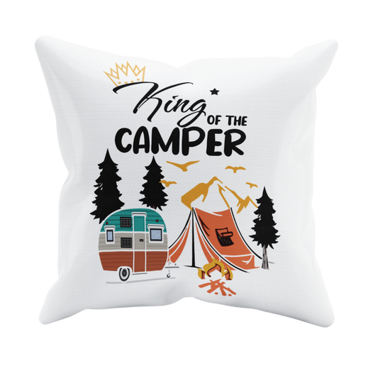 Camping Kissen "King of the Camper" 40x40 cm Handmade-Lifestyle