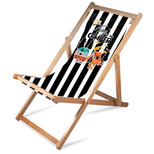 Liegestuhl Camping "King of the Camper" Handmade-Lifestyle