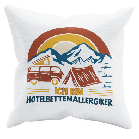 Camping Kissen "Hotelbettenallergiker" Handmade-Lifestyle