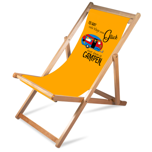 Liegestuhl Camping "Viele Wege zum Glück" Handmade-Lifestyle