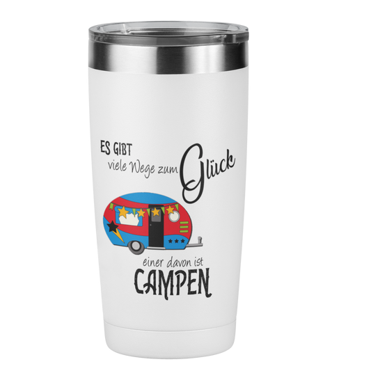 Edelstahl Trinkbecher "Viele Wege zum Glück" 420 ml Handmade-Lifestyle