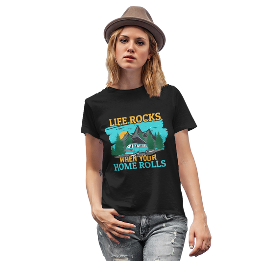 T-Shirt "Life Rocks" Handmade-Lifestyle