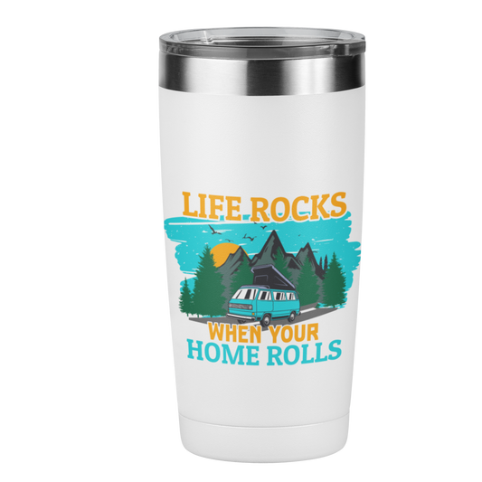 Edelstahl Trinkbecher "Life Rocks" 420 ml Handmade-Lifestyle