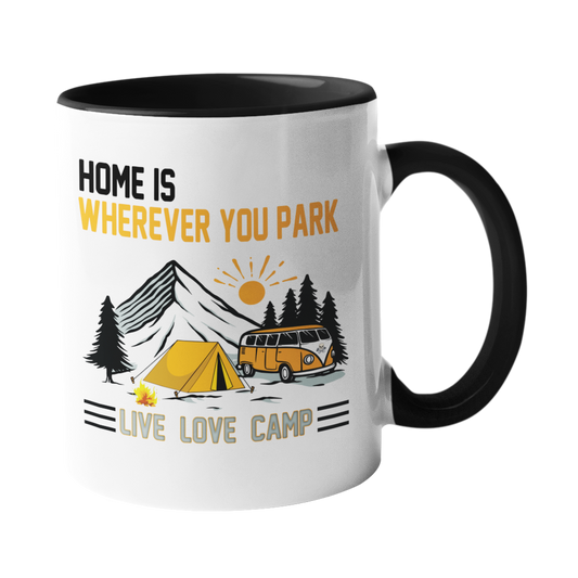 Camping-Tasse "Home ist wherever you park" Handmade-Lifestyle