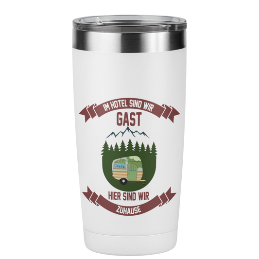 Edelstahl Trinkbecher "Hier sind wir Zuhause" 420 ml Handmade-Lifestyle